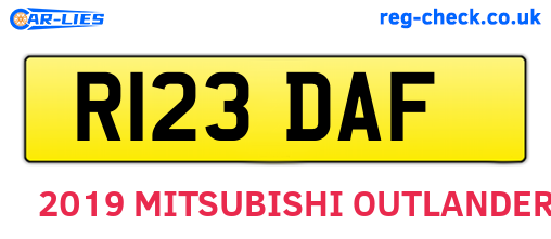 R123DAF are the vehicle registration plates.