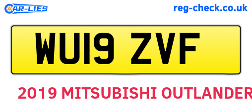 WU19ZVF are the vehicle registration plates.