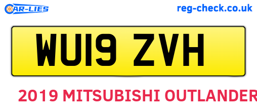 WU19ZVH are the vehicle registration plates.