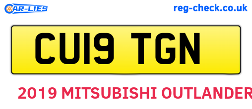 CU19TGN are the vehicle registration plates.