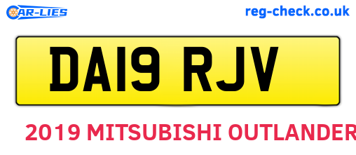DA19RJV are the vehicle registration plates.