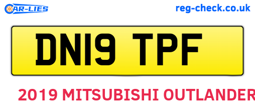 DN19TPF are the vehicle registration plates.