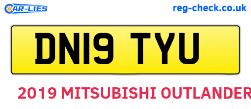 DN19TYU are the vehicle registration plates.