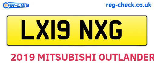 LX19NXG are the vehicle registration plates.