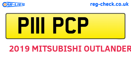 P111PCP are the vehicle registration plates.