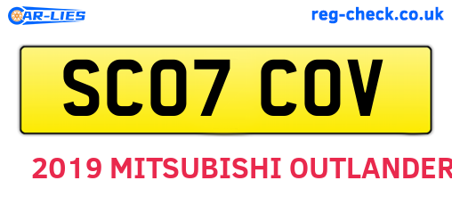 SC07COV are the vehicle registration plates.