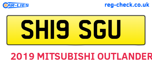 SH19SGU are the vehicle registration plates.