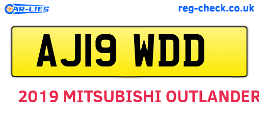 AJ19WDD are the vehicle registration plates.