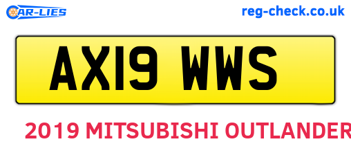 AX19WWS are the vehicle registration plates.