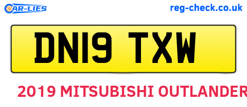 DN19TXW are the vehicle registration plates.