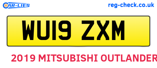 WU19ZXM are the vehicle registration plates.