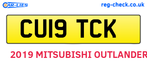 CU19TCK are the vehicle registration plates.