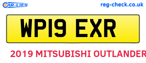 WP19EXR are the vehicle registration plates.