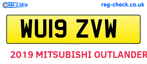 WU19ZVW are the vehicle registration plates.