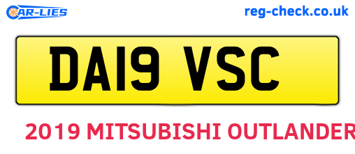 DA19VSC are the vehicle registration plates.