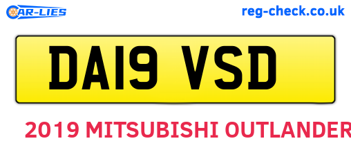 DA19VSD are the vehicle registration plates.