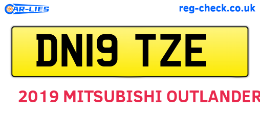 DN19TZE are the vehicle registration plates.
