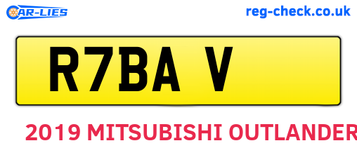 R7BAV are the vehicle registration plates.