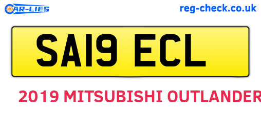 SA19ECL are the vehicle registration plates.