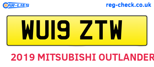 WU19ZTW are the vehicle registration plates.