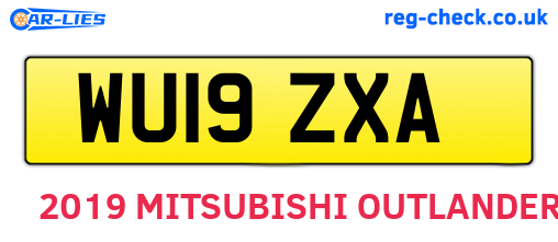 WU19ZXA are the vehicle registration plates.
