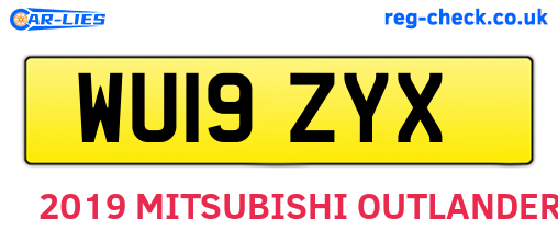 WU19ZYX are the vehicle registration plates.