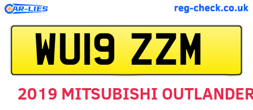 WU19ZZM are the vehicle registration plates.