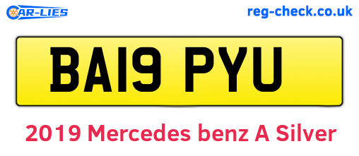 Silver 2019 Mercedes-benz A (BA19PYU)