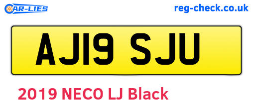 AJ19SJU are the vehicle registration plates.