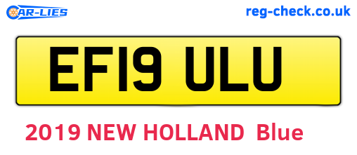 EF19ULU are the vehicle registration plates.