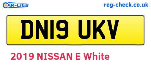 DN19UKV are the vehicle registration plates.