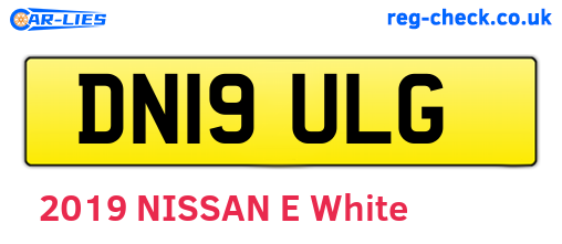 DN19ULG are the vehicle registration plates.