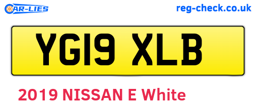 YG19XLB are the vehicle registration plates.