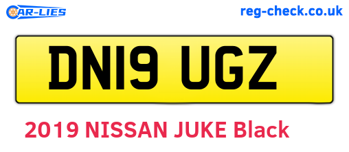 DN19UGZ are the vehicle registration plates.