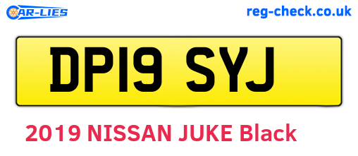 DP19SYJ are the vehicle registration plates.