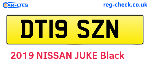 DT19SZN are the vehicle registration plates.