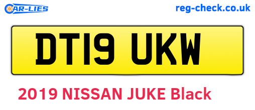 DT19UKW are the vehicle registration plates.