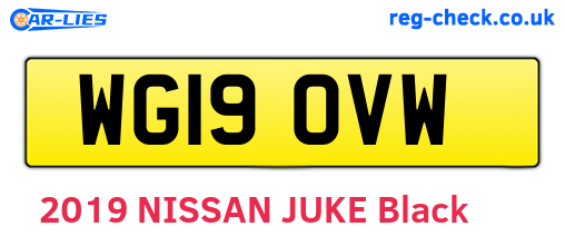 WG19OVW are the vehicle registration plates.
