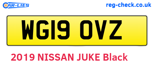 WG19OVZ are the vehicle registration plates.