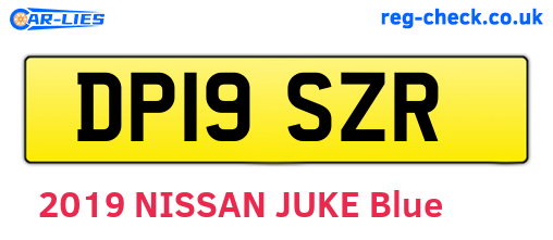 DP19SZR are the vehicle registration plates.