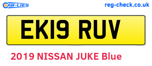 EK19RUV are the vehicle registration plates.