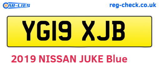YG19XJB are the vehicle registration plates.