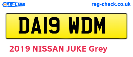 DA19WDM are the vehicle registration plates.