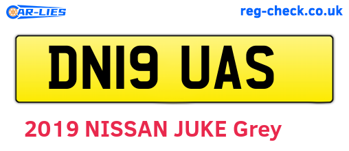 DN19UAS are the vehicle registration plates.