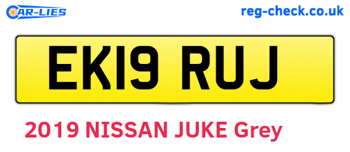 EK19RUJ are the vehicle registration plates.