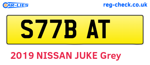 S77BAT are the vehicle registration plates.