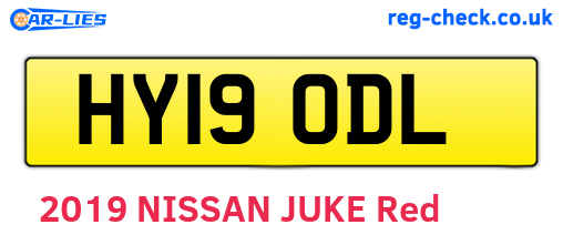 HY19ODL are the vehicle registration plates.