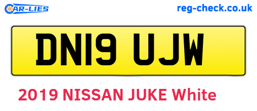 DN19UJW are the vehicle registration plates.