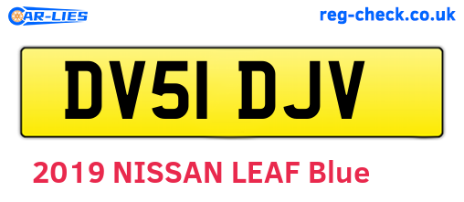 DV51DJV are the vehicle registration plates.