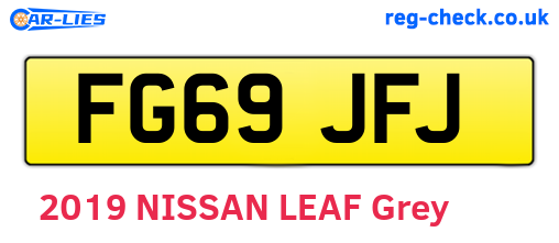 FG69JFJ are the vehicle registration plates.